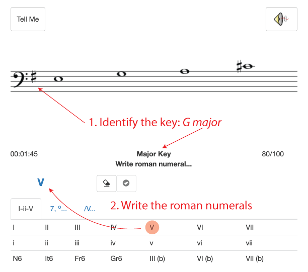 Chord Identification using roman numerals and chord symbols Help